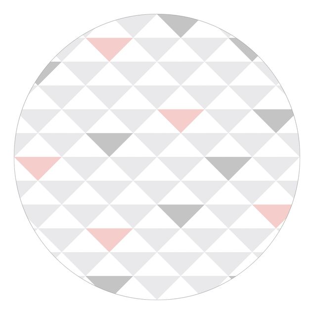 Tapeter modernt No.YK65 Triangles Grey White Pink