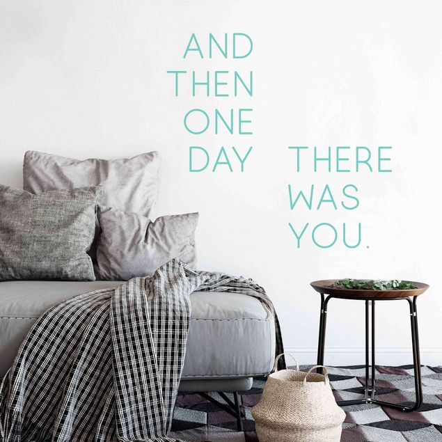 Wallstickers kära One Day There Was You