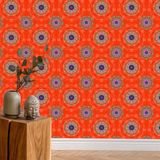 Kök dekoration Orange Mandala Pattern - Roll