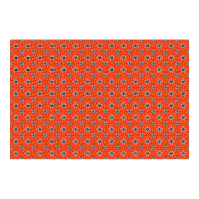 Tapeter Orange Mandala Pattern - Roll
