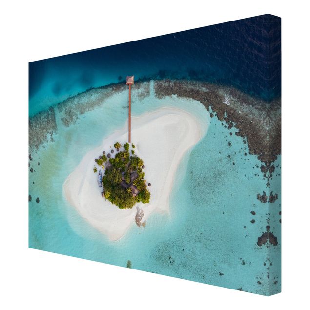 Canvastavlor landskap Ocean Paradise Maldives