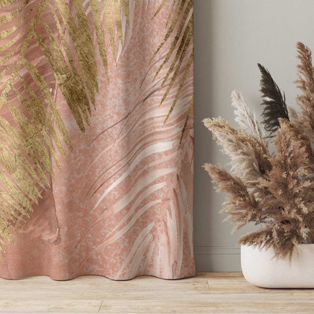 Kök dekoration Palm Fronds In Pink And Gold III