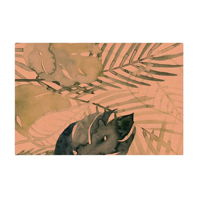 stor matta Palm Fronds In Watercolour I