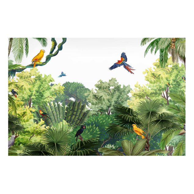 Tavlor träd Parrot parade in the jungle