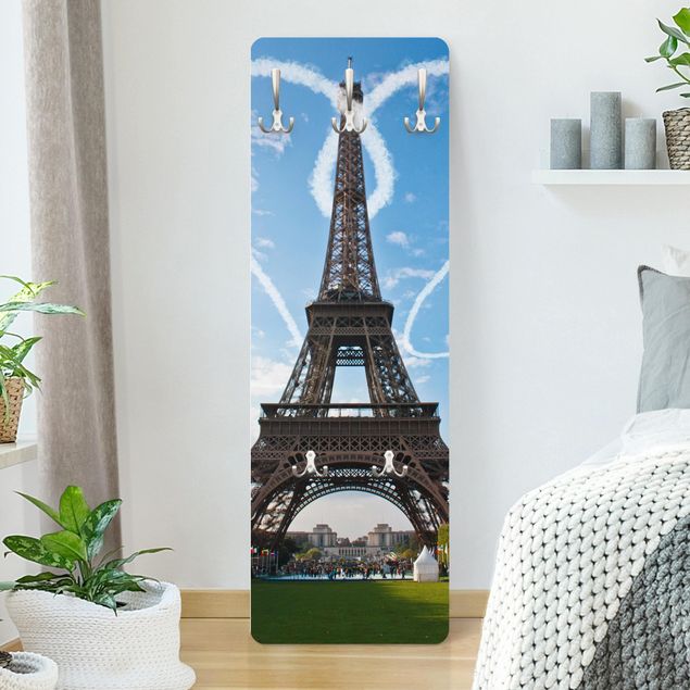Klädhängare vägg arkitektur och skyline Paris - City Of Love
