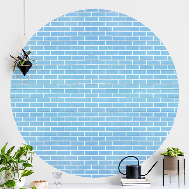 Kök dekoration Pastel Blue Brick Wall