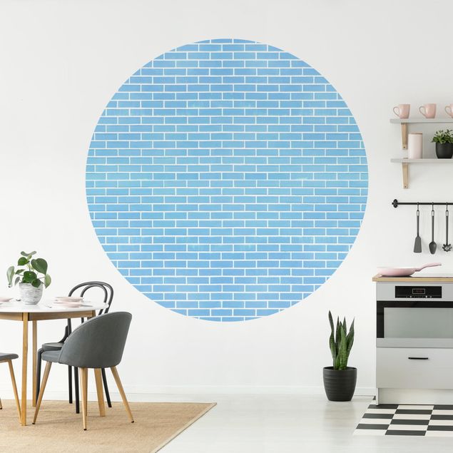 Tapeter industriell Pastel Blue Brick Wall