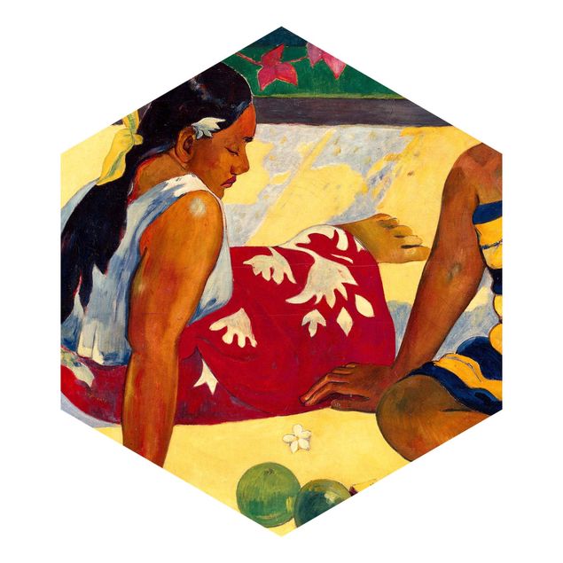 Hexagonala tapeter Paul Gauguin - Tahitian Women