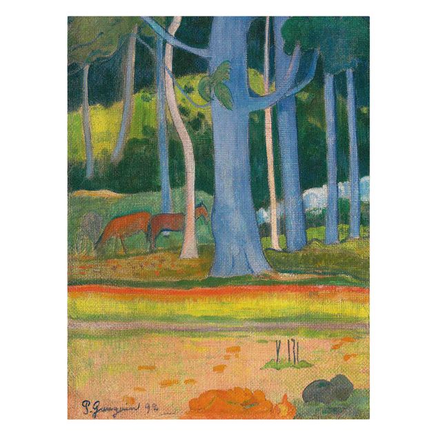 Tavlor träd Paul Gauguin - Wooded Landscape