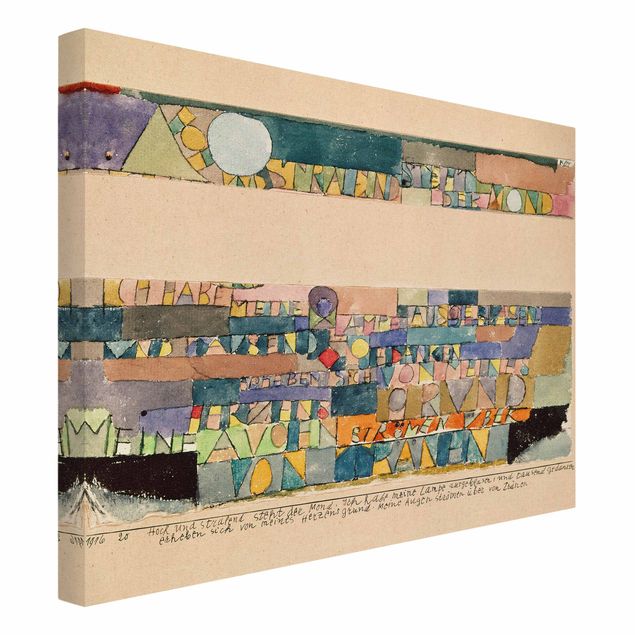 Canvastavlor konstutskrifter Paul Klee - The Moon