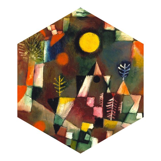Hexagonala tapeter Paul Klee - Full Moon
