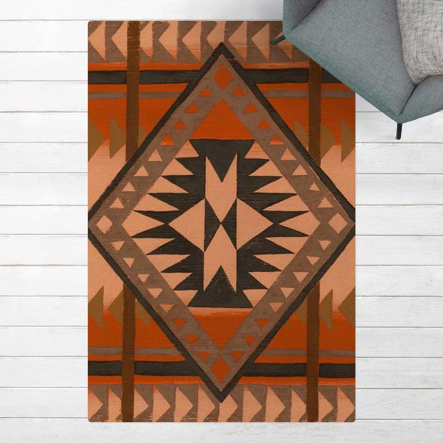 abstrakt matta Peruvian Ethno Pattern
