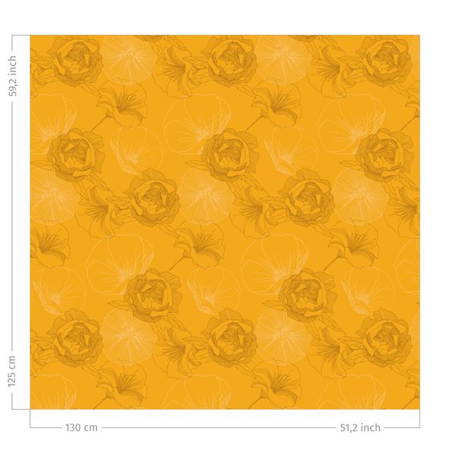 Kök dekoration Peonies And Poppies - Warm Yellow