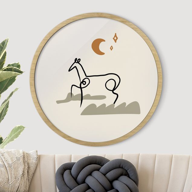 Tavlor hästar Picasso Interpretation - The Horse