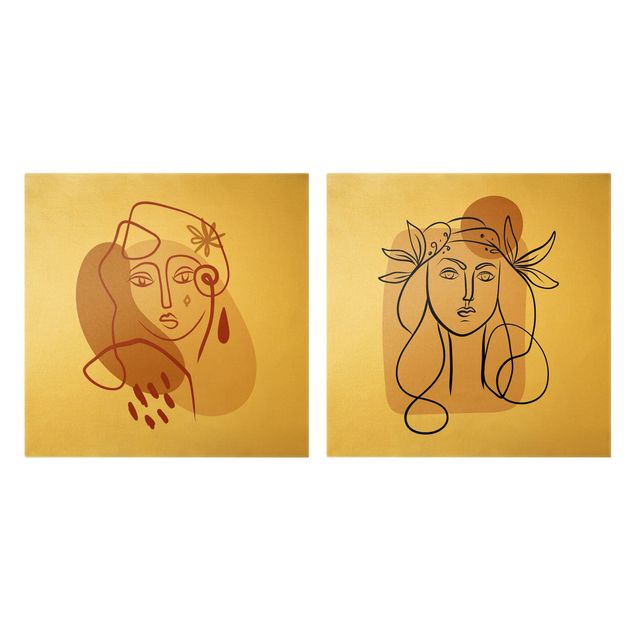 Canvastavlor Picasso Interpretation - Two Muses