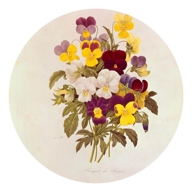 Fototapeter blommor  Pierre Joseph Redoute - Bouquet Of Pansies