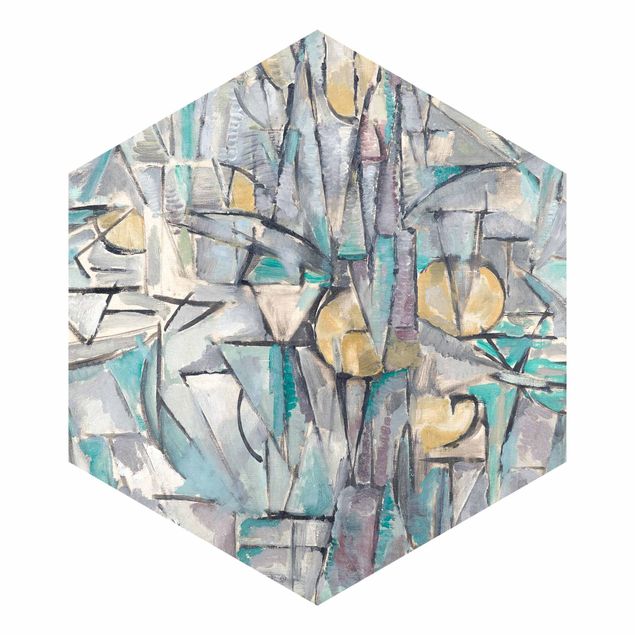 Hexagonala tapeter Piet Mondrian - Composition X