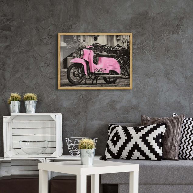 Tavlor modernt Pink Scooter