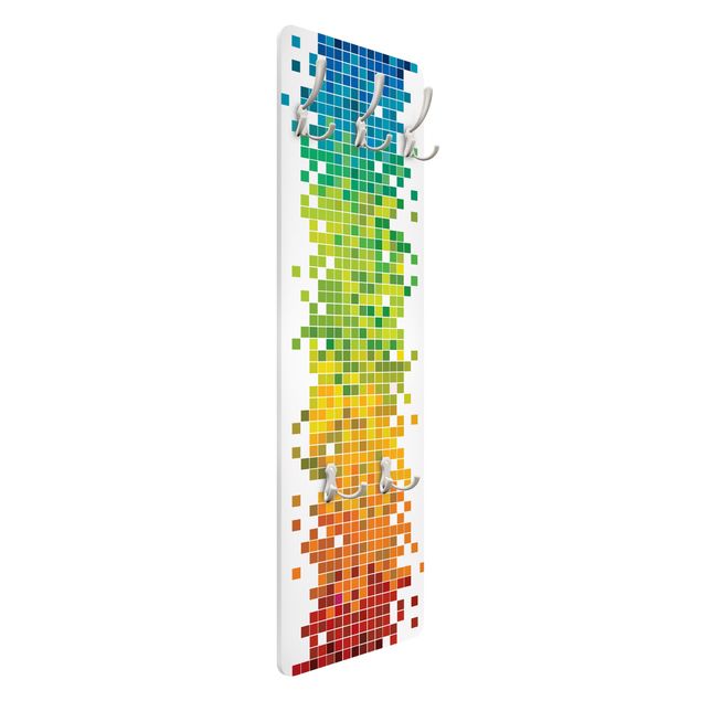 Klädhängare vägg Pixel Rainbow