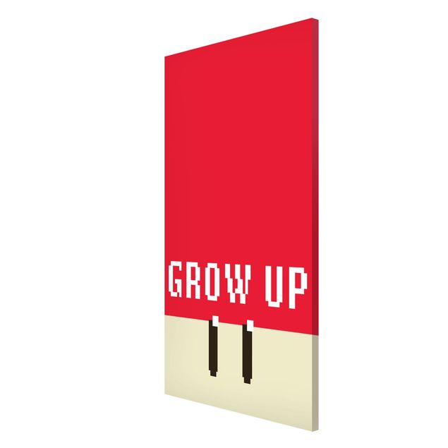Tavlor modernt Pixel Text Grow Up In Red