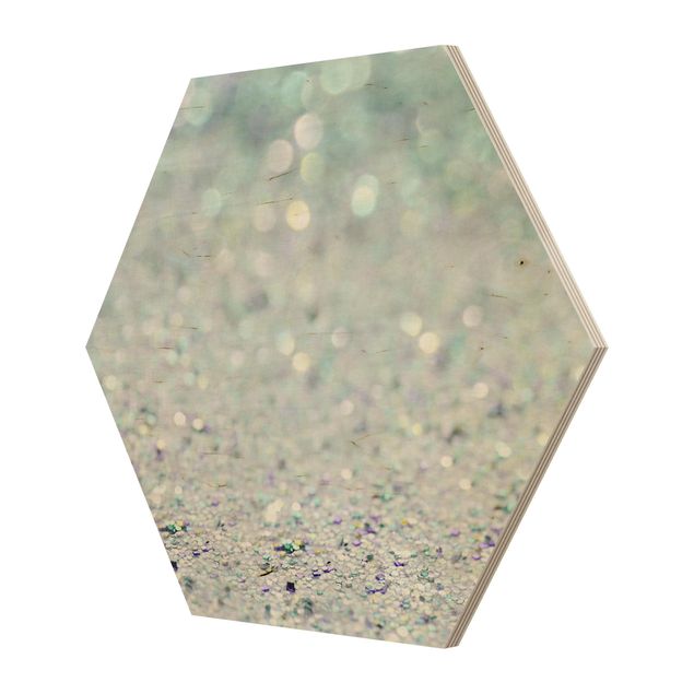 Tavlor turkos Princess Glitter Landscape In Mint Colour
