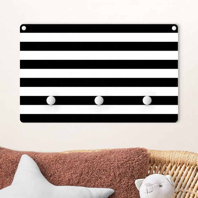 Inredning av barnrum Horizontal Stripes Black And White