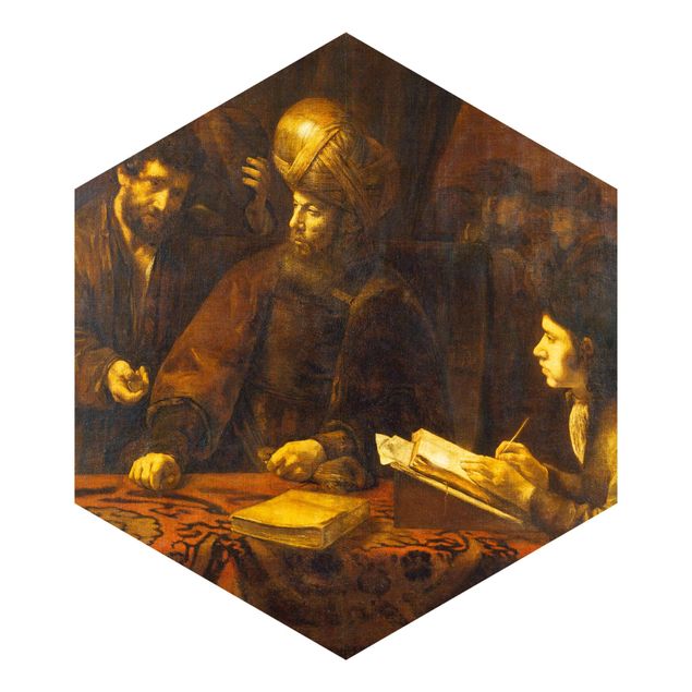 Tapeter modernt Rembrandt Van Rijn - Parable of the Labourers
