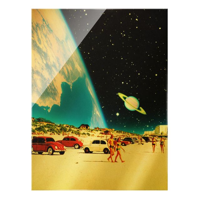 Tavlor bilar Retro Collage - Galactic Beach