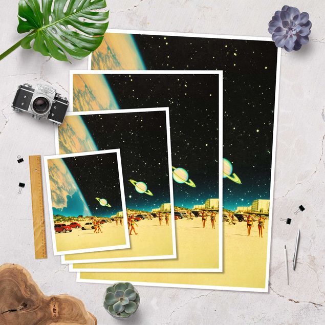 Posters Retro Collage - Galactic Beach