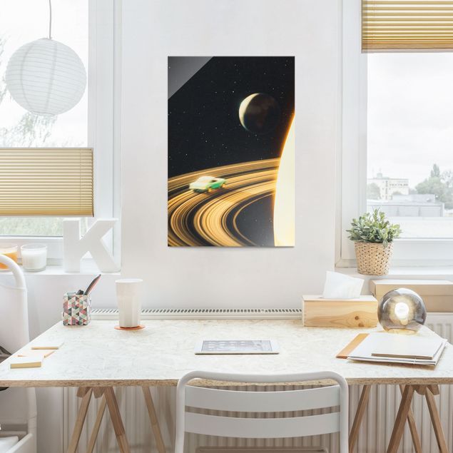 Tavlor bilar Retro Collage - Saturn Highway