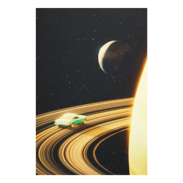 Tavlor svart Retro Collage - Saturn Highway