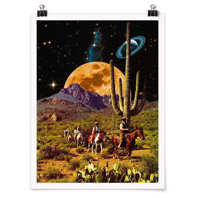 Posters vintage Retro Collage - Space Cowboys