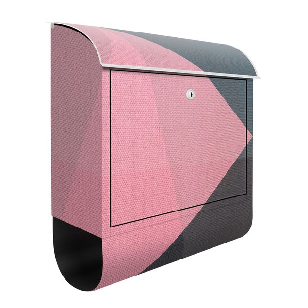 Brevlådor rosa Pink Transparency Geometry