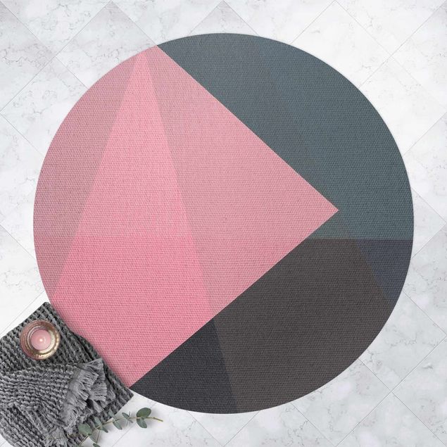 utomhusmattor Pink Transparency Geometry