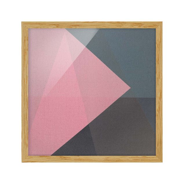 Tavlor modernt Pink Transparency Geometry