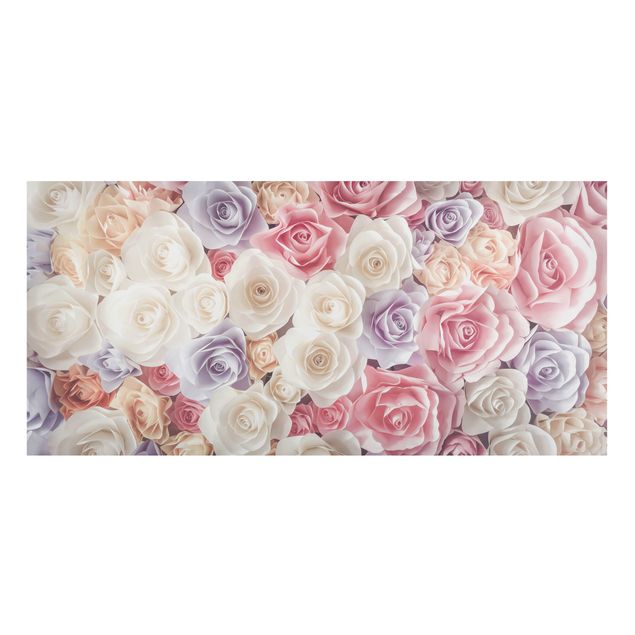 Magnettavla blommor  Pastel Paper Art Roses