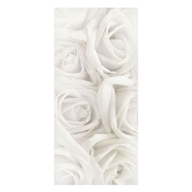 Magnettavla blommor  White Roses