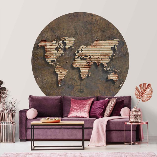 Kök dekoration Rust World Map