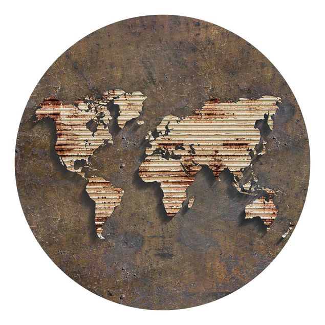 Fototapeter världskartor Rust World Map
