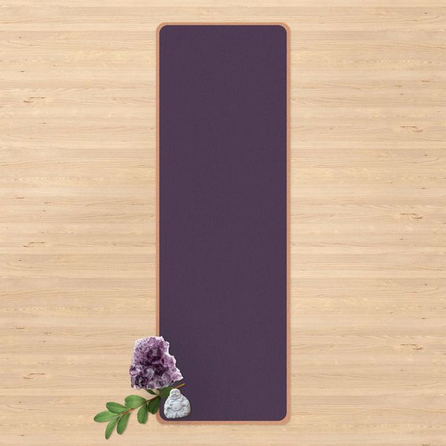 Yogamatte Kork - Rotviolett