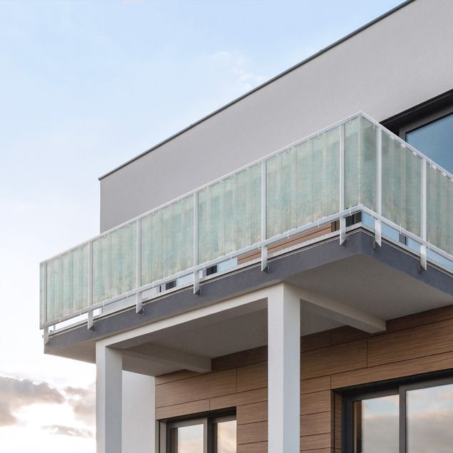 Insynsskydd för balkong väderbeständigt Rustic Concrete Pattern Mint