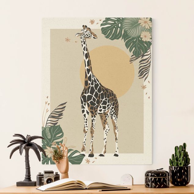 Canvastavlor giraffer Safari Animals - Giraffe