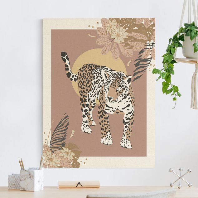 Canvastavlor blommor  Safari Animals - Leopard