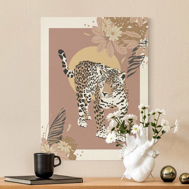 Tavlor blommor Safari Animals - Leopard