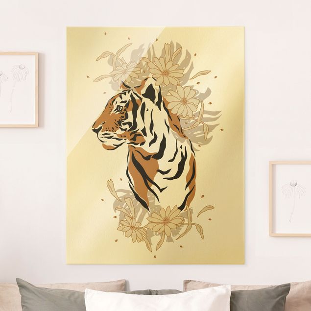 Tavlor tigrar Safari Animals - Portrait Tiger