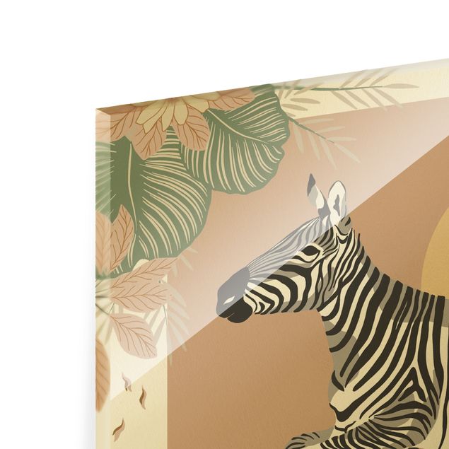 Tavlor Safari Animals - Zebra At Sunset