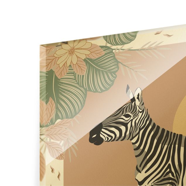 Tavlor Safari Animals - Zebra At Sunset