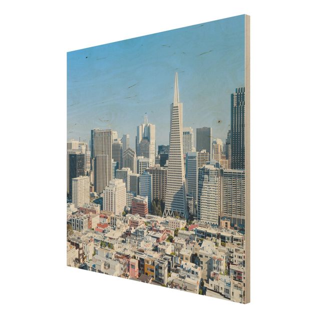 Trätavlor San Francisco Skyline