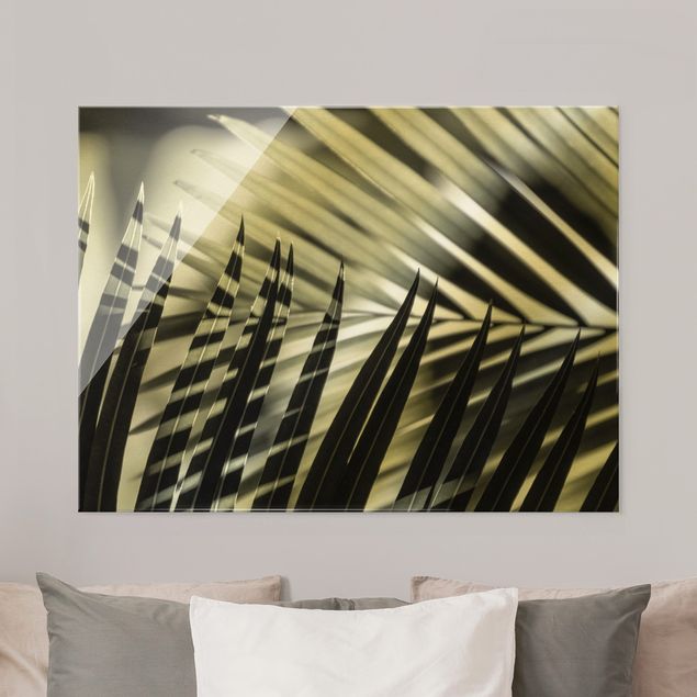 Tavlor landskap Interplay Of Shaddow And Light On Palm Fronds