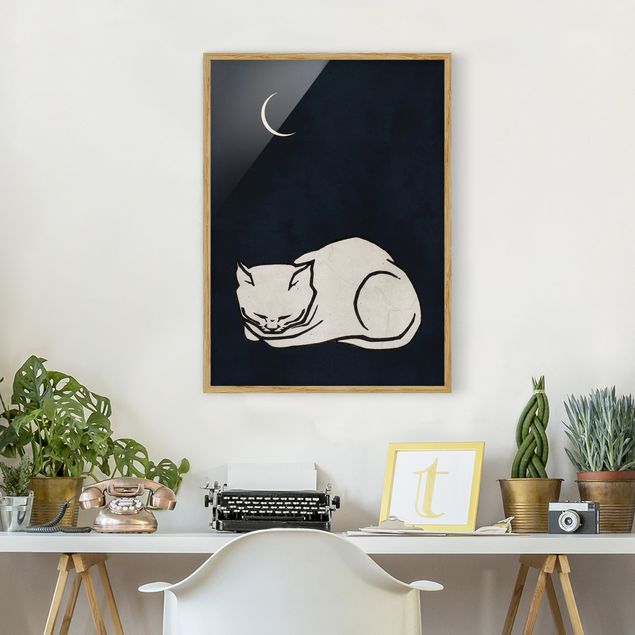 Tavlor katter Sleeping Cat Illustration